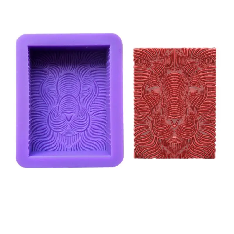 

Lion Line Drawing Silicone Soap Mold for DIY Handmade Aromatherapy Candle Plaster Ornaments Soap Mould Handicrafts Making Tool
