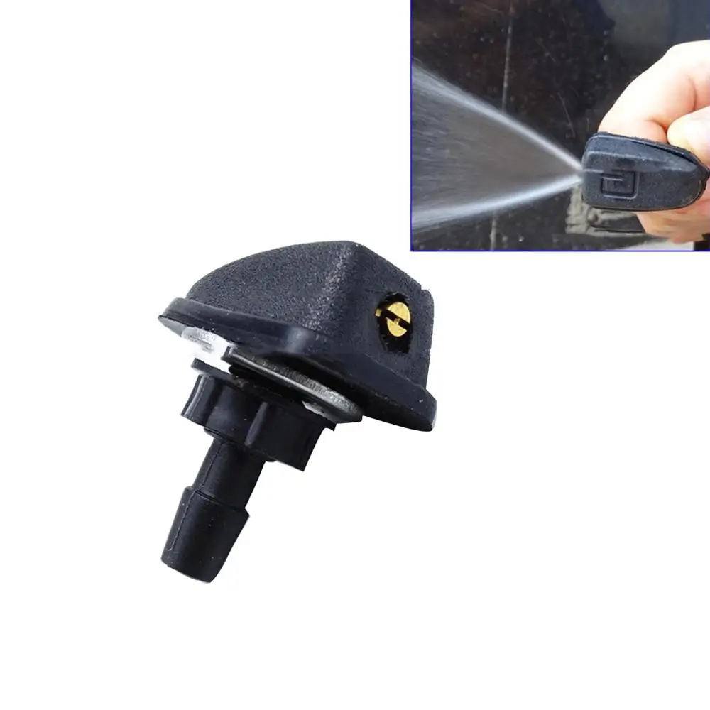 

2pc Car Universal Windshield Washer Sprinkler Head Wiper Fan Shaped Spout Cover Water Outlet Nozzle Adjustment