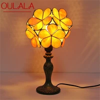 oulala new table lamps modern led flower desk light creative for home bedroom decoration
