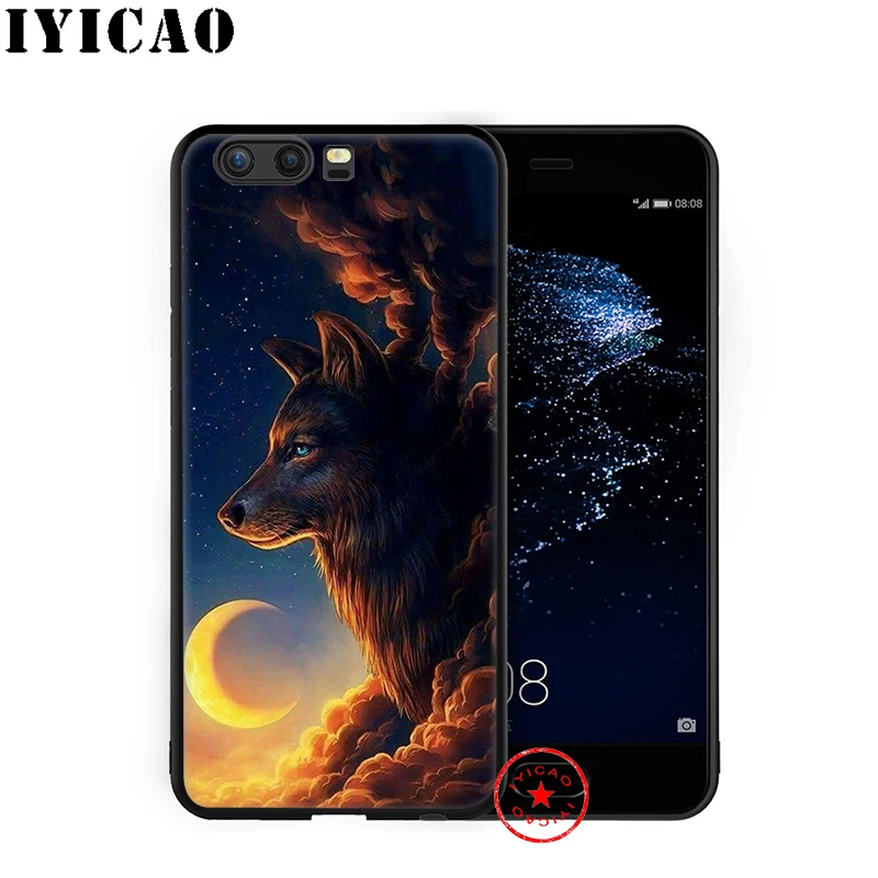 IYICAO Wolf Cool Animal Night мягкий чехол для huawei P30 P20 P10 P9 P8 2017 2016 2015 P Smart Z Plus 2019 mate 20 10 Lite Pro Mini |
