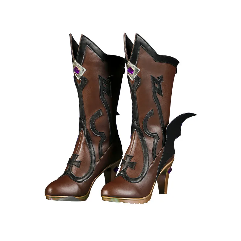 

The High Quality Goods Game Genshin Impact Fischl Boots Cosplay Universal Fashion Combat Shoes Unisex Role Play Used 36-39 Size