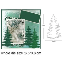 pine tree metal cutting dies cut die mold christmas tree decor scrapbook paper craft knife mould blade punch stencils die xmas