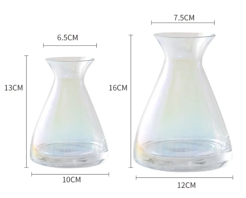 

Glass Vase Living Room Modern Ins Style Glass Transparent Dill Home Decoration Accessories Flower Tabletop Vases For Home Deco