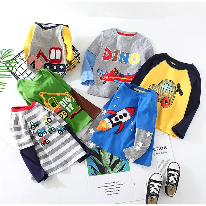 Футболка для мальчиков детские футболки топы с мультяшным рисунком маленьких