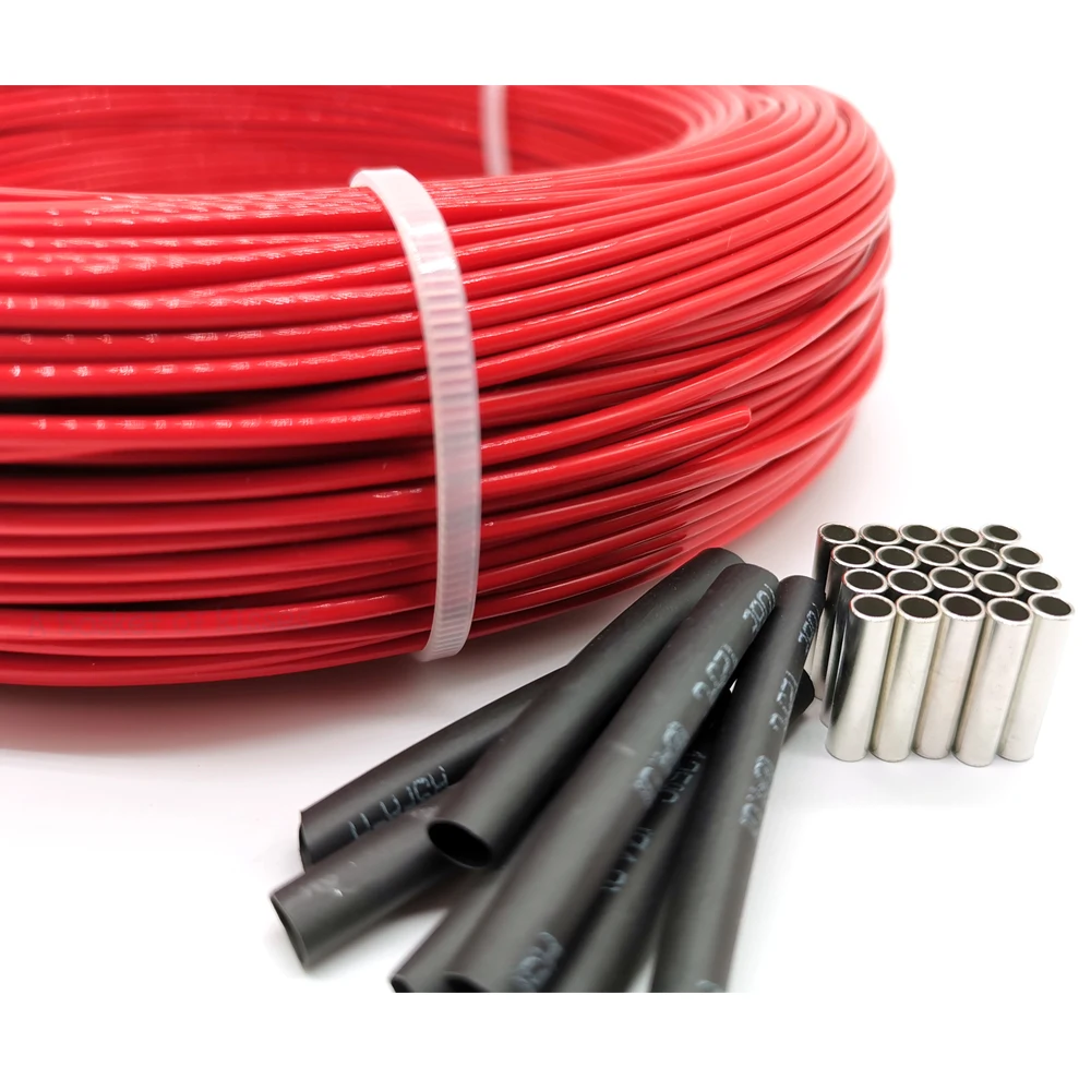 100 метров 133ohm 3k PTFE огнестойкий нагревательный кабель из углеродного волокна нагревательный провод DIY специальный нагревательный кабель для отопления