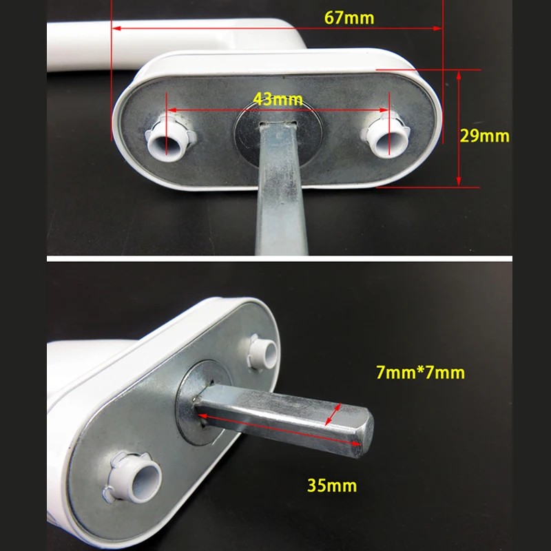 Прочный цинковый сплав белая оконная ручка НПВХ ручки для створчатого