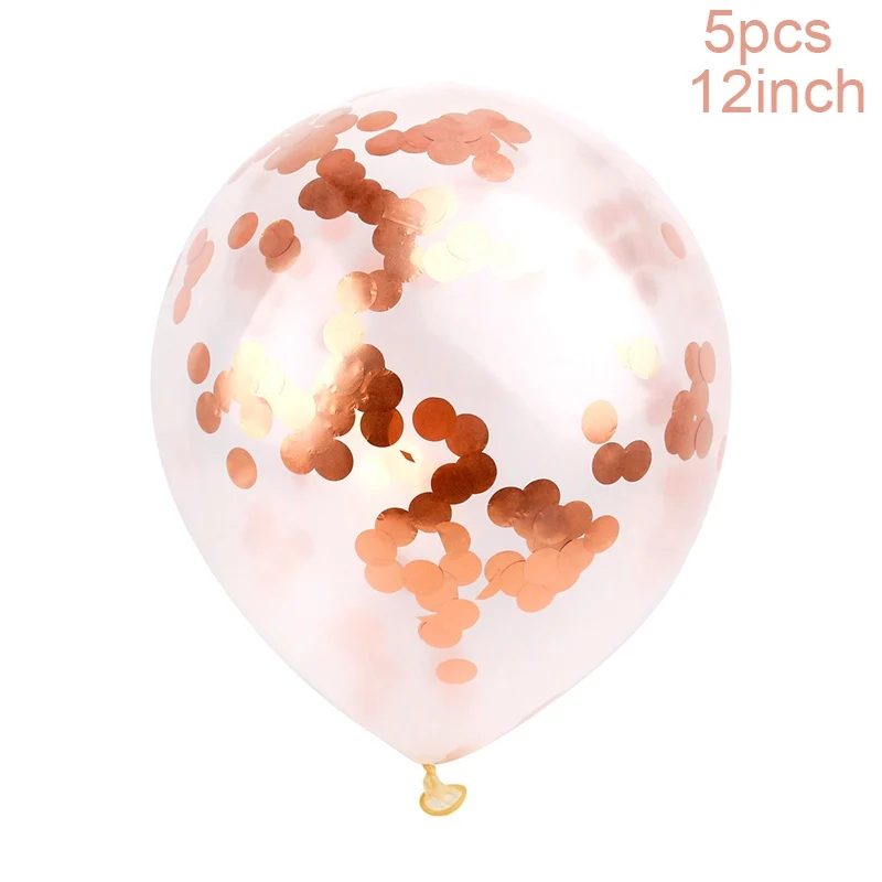 Confetti balloon 1 QIFU Шар С Днем Рождения Розовое Золото шар День Рождения Декор дети взрослый номер Гелиевый шар Свадебные Воздушные шары вечерние принадлежности - Цвет: Confetti balloon 1