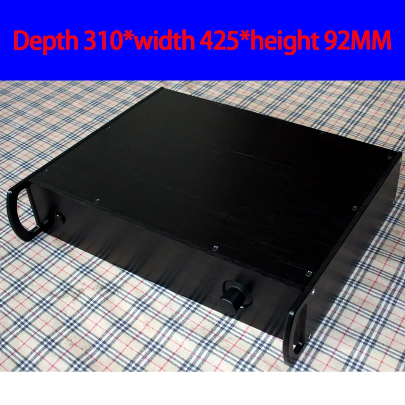 

KYYSLB 310*425*92MM WA32 All Aluminum Preamp Amplifier Chassis Box House DIY Enclosure with Feet Knob Amplifier Case Shell