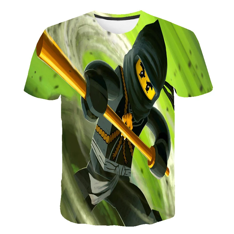 

2021 Summer Anime 3D cartoon tee Baby Boy Clothes Kids lovely Ninja Clothes Ninjago t shirt Children Clothing Boy Girls shirt
