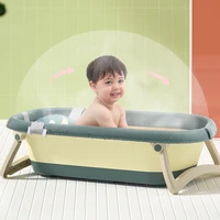 plastic baby bathtub portable foldable accessories 79cm green bathtub newborn set salle de bain household merchandises ab50yg