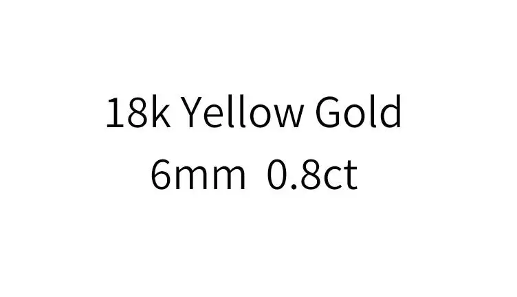 Yellow Gold 0.8ct 18 К белое золото серьги-гвоздики с муассанитом серьги белый Муассанит 1.0CT 6,5 мм Помолвочные Свадебные для женщин - Цвет камня: Yellow Gold 0.8ct