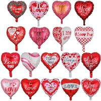 18inch 10pcs heart love balloons inflatable foil balloon wedding valentine day decorations helium balloon i love you globos