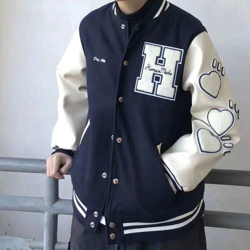

2021 New Spring&Autumn Embroidery Baseball Jacket Women's Coat Men's Couple Bomber Unisex Boyfriend Style Varsity Hiphop Street