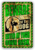 great danes beware of the dog enter at your own risk warning yard tresspassing tin sign indoor and outdoor use 8x12 or 12x18