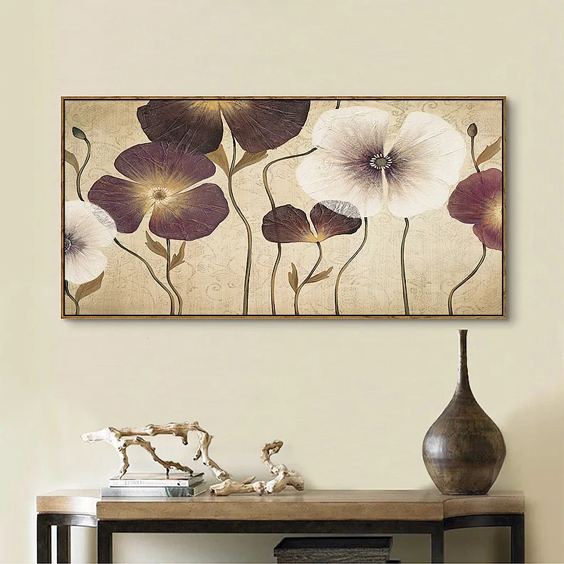 

Flowers Oil Paintings Print On Canvas Abstract Wall Posters And Prints Watercolor Flowers Wall Pictures For Living Room Cuadros