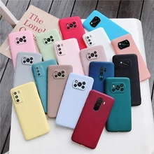 Candy Color Frosted Silicone Phone Case For Xiaomi Poco X3 Nfc F2 F3 Pro M3 Pocophone F1 global Matte Soft Tpu Back Cover Cases
