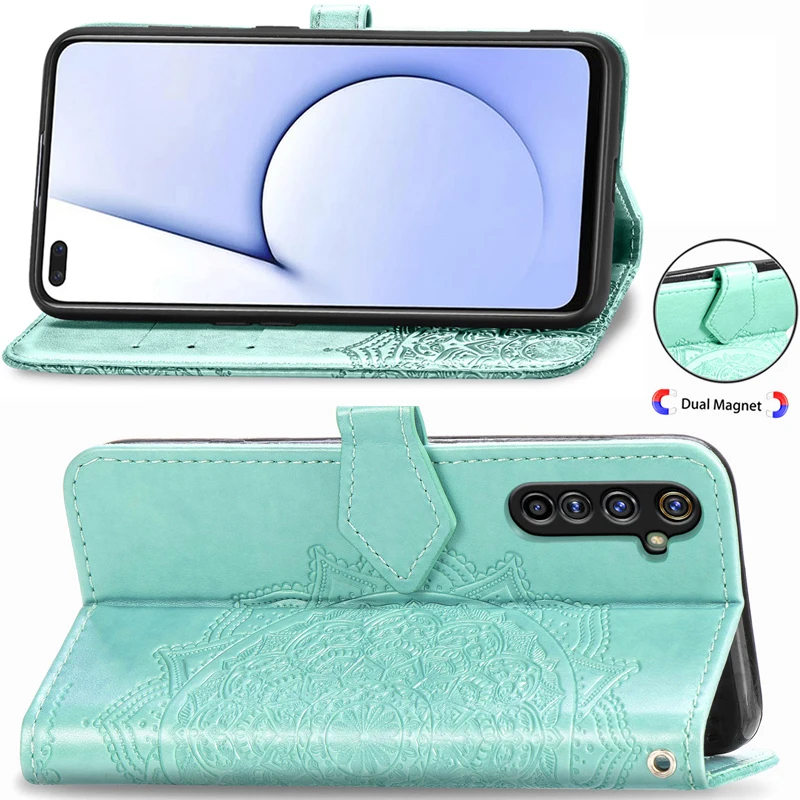 Кожаный чехол книжка с бумажником для OPPO Realme 5 5i 5S 6i 6 X50Pro C3 Reno 2 Z A5 A8 A9 2020 A31 A91 F15 Find