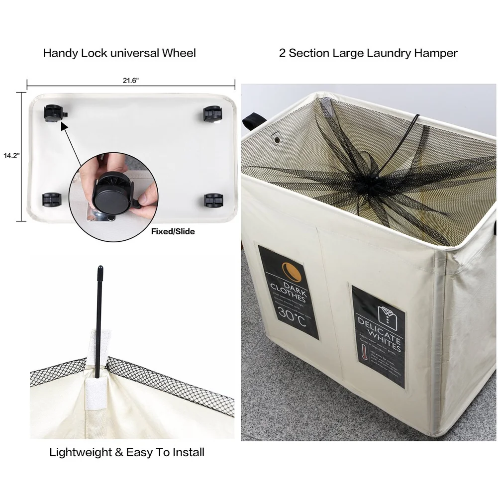 Корзина для белья водонепроницаемая корзина хранения на колесиках|Корзины