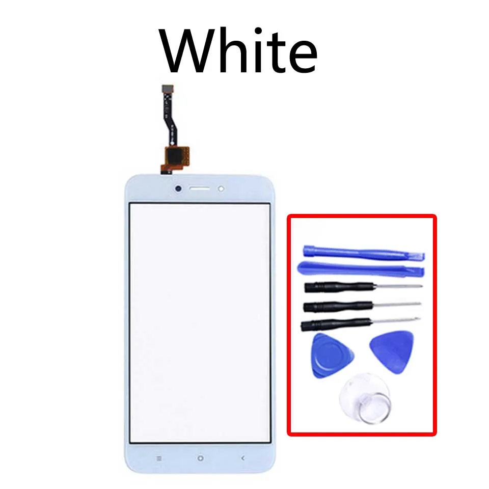 White-With tool 5," для Xiaomi Redmi 5A Redmi5A Сенсорная панель Сенсорный ЖК-дисплей стеклянная линза Панель сенсорный экран дигитайзер - Цвет: White-With tool