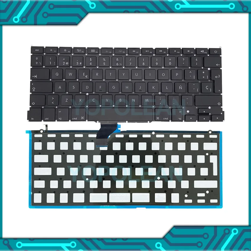 

Новая испанская клавиатура с подсветкой для Macbook Pro Retina 13 дюймов A1502 2013 2014 2015 года