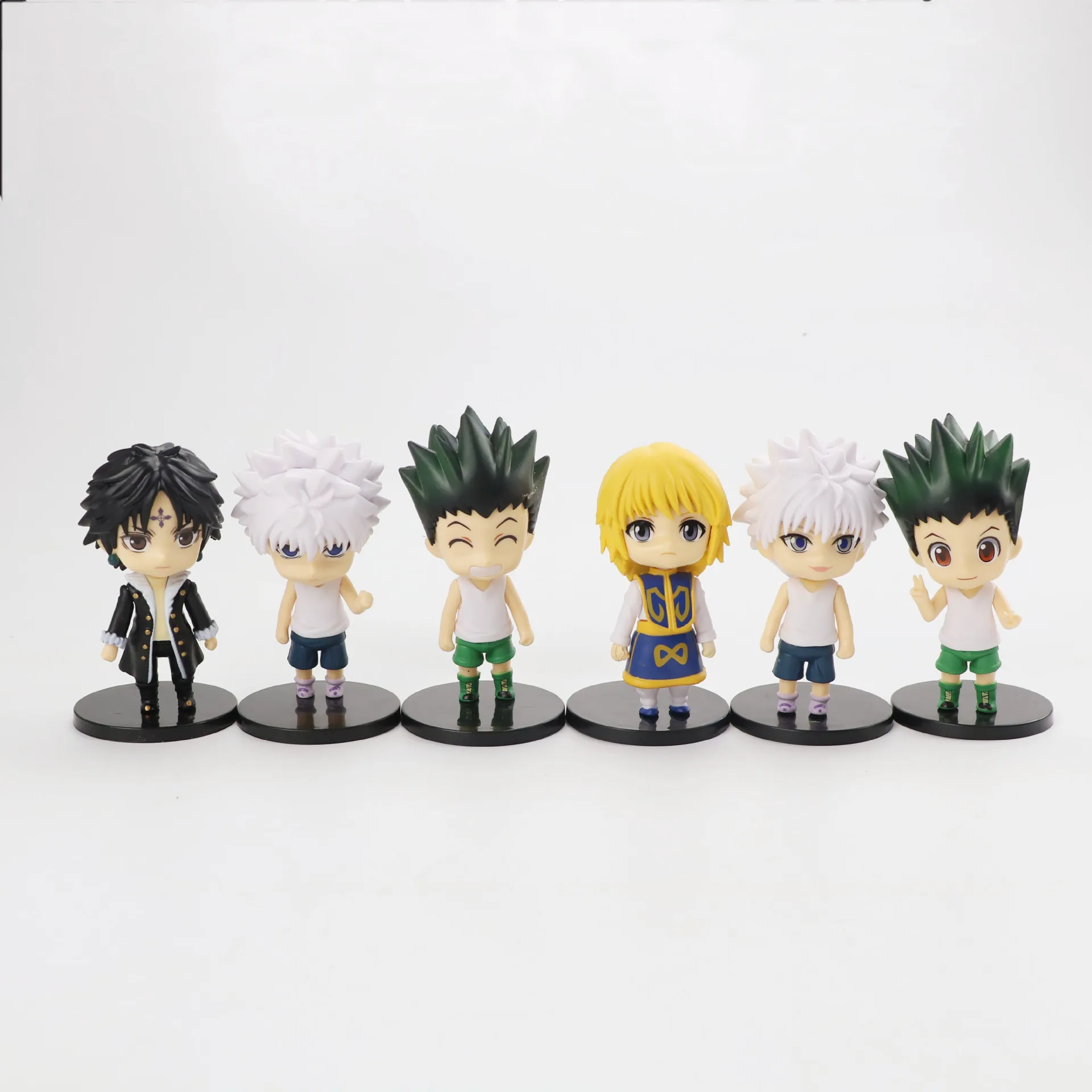 6 шт./лот Hunter x Аниме Фигурка Гон фриксс и Killua Zoldyck экшн-фигурка Курапика Hisoka Kulolo