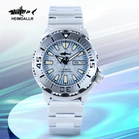 heimdallr new v2 monster automatic diver watch sharkey sapphire crystal 200m waterproof nh36a red dial mechanical watches men