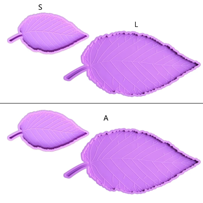 

Large Leaf Tray Coaster Molds Silicone Leaves Coasters Bowl Mat Resin Casting Molds Maple Leaf Silicone Molds Craft