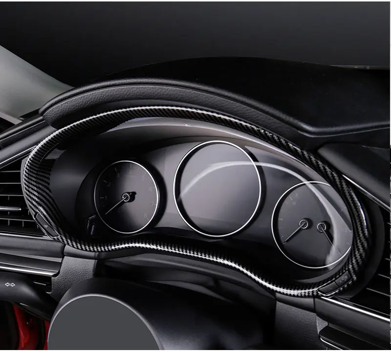 

QDARCTIC измеритель скорости экрана пленка рамка ABS углеродное волокно интерьер для Mazda CX-30 CX30 CX 30 2019 2020 2021