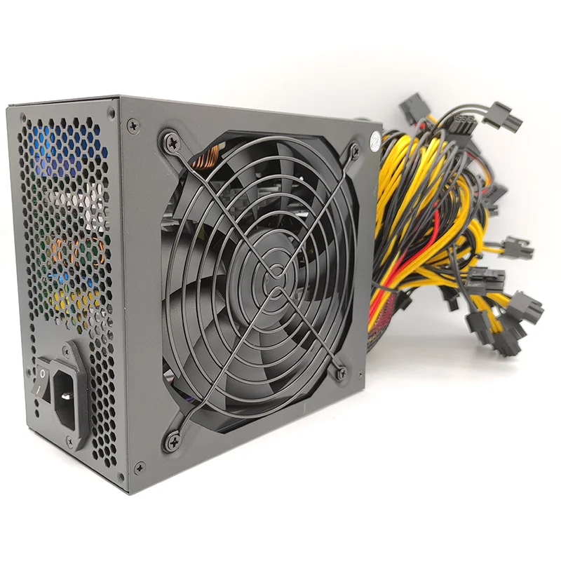 1600w Питание для 6 GPU эфириума Шахтер Bitcoin шахтеров Поддержка видеокарта RX470 RX480 RX570