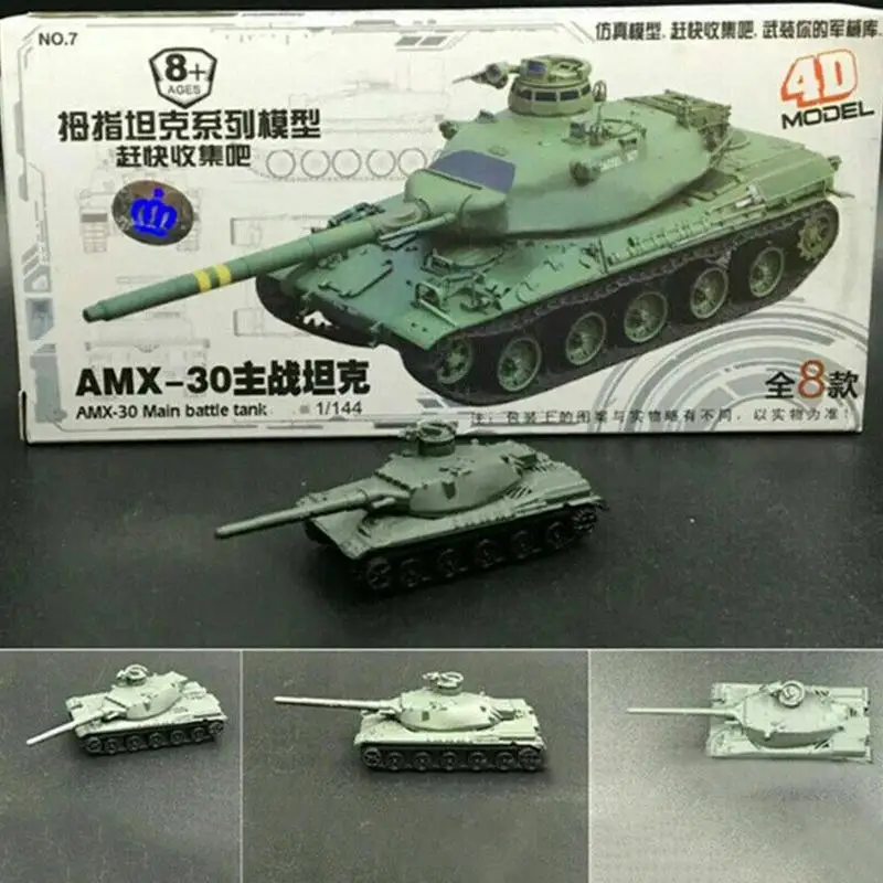 

4D Assembled Tank Model 1:144 Tiger Hunting Tiger Main Thumb Battle Children's Military Tank Toy Tank Model T7Z2