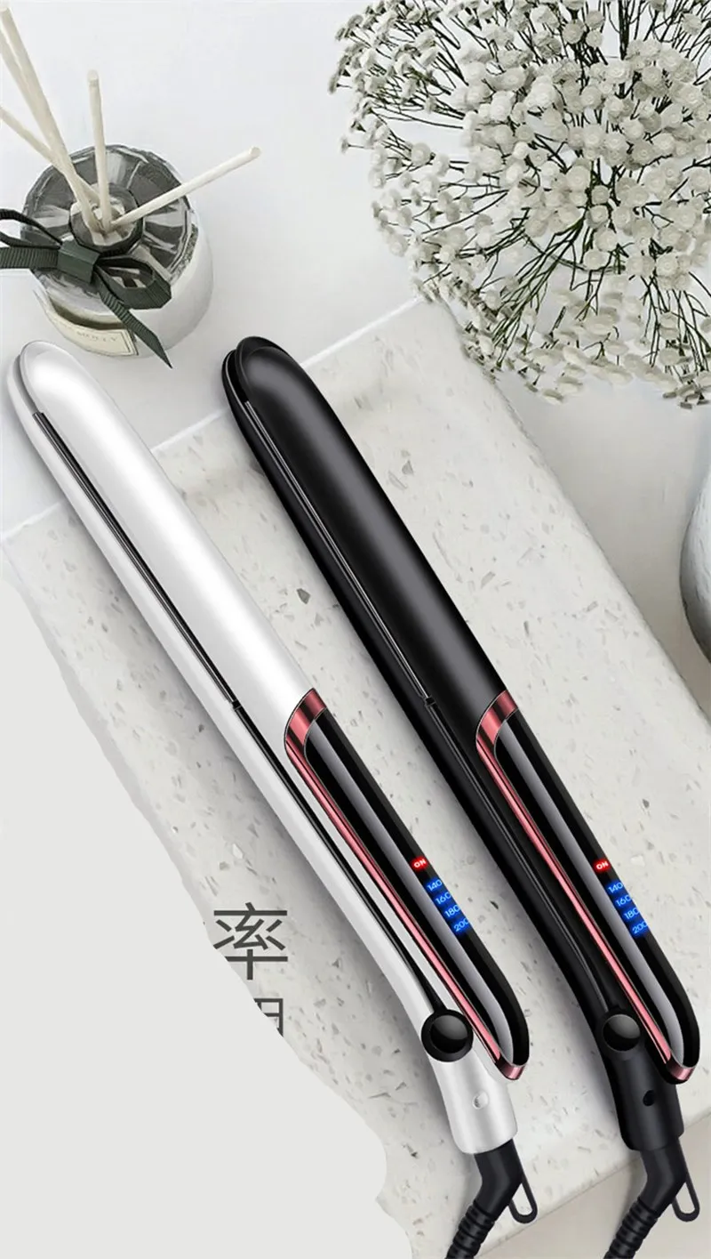 ЖК дисплей 2 в 1 Керамический выпрямитель для волос Расческа завивки красота уход
