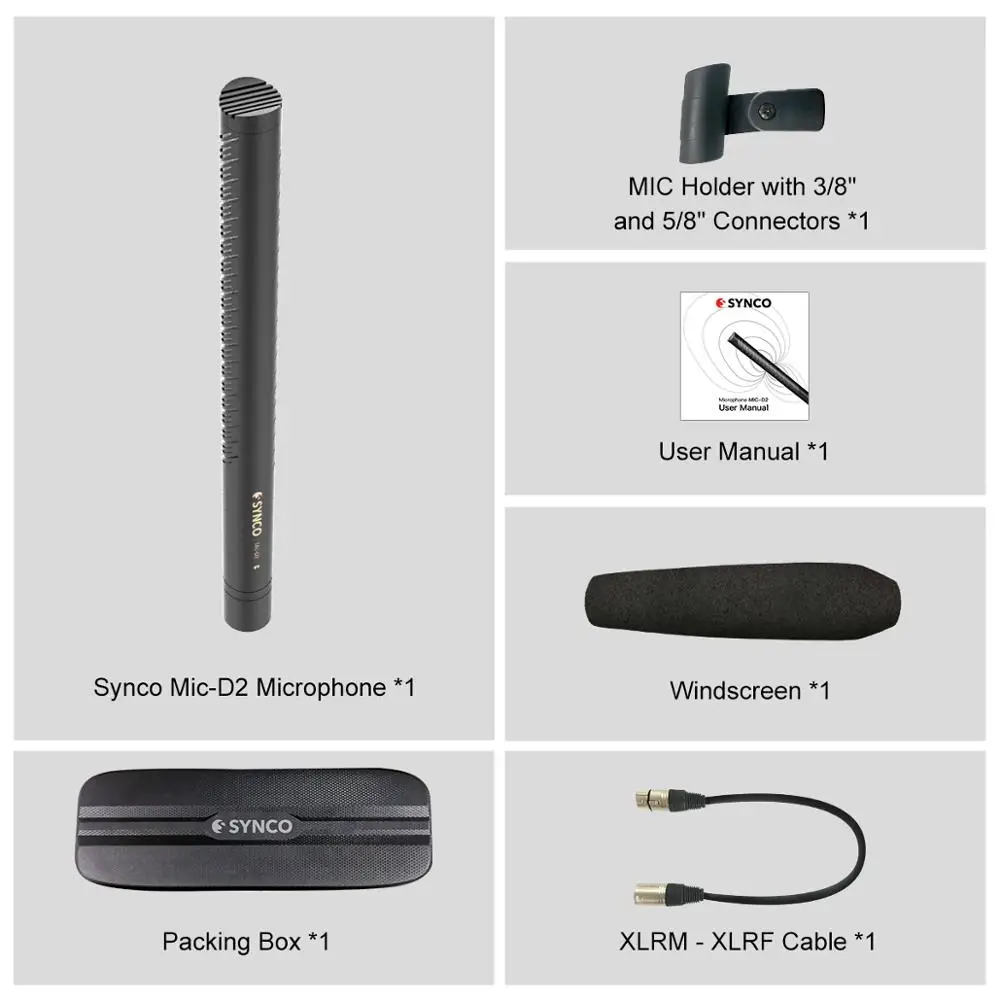 Hyper Cardioid конденсаторный микрофон Synco Mic D2|Микрофоны| |