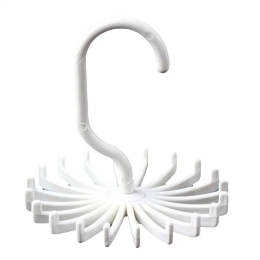 

Shawl Necktie Scarf Organizer Rotating Neck Holds Adjustable Tie Rack Hanger