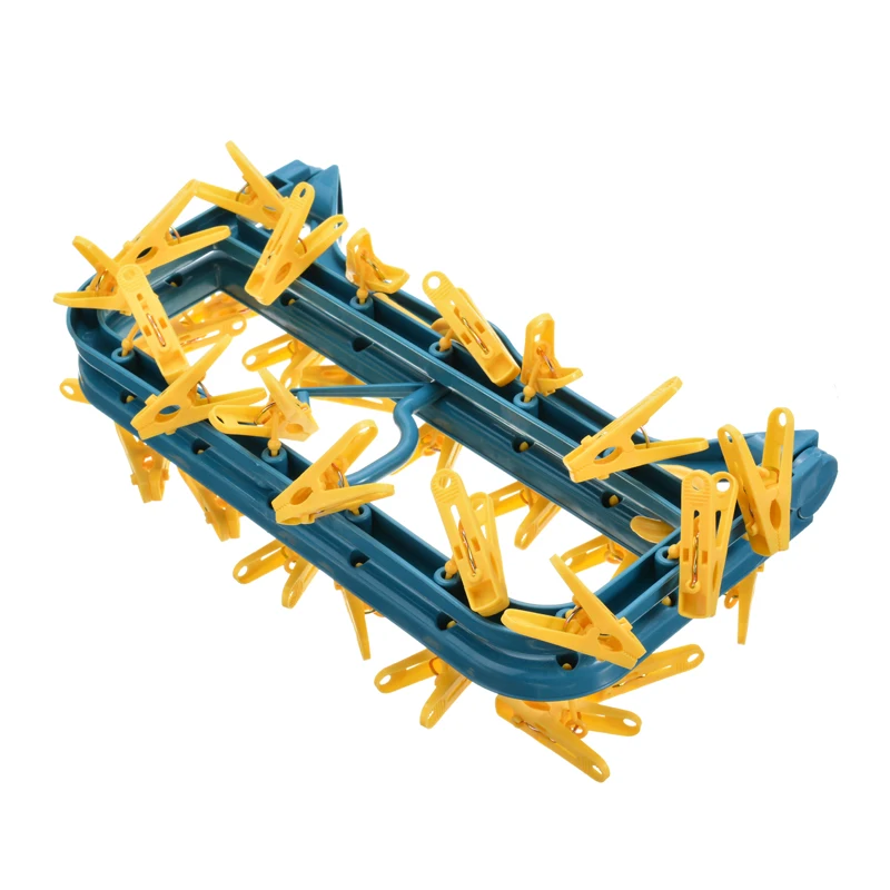 1 шт многоцветные экологически чистые Складные носки для нижнего белья 32 зажима