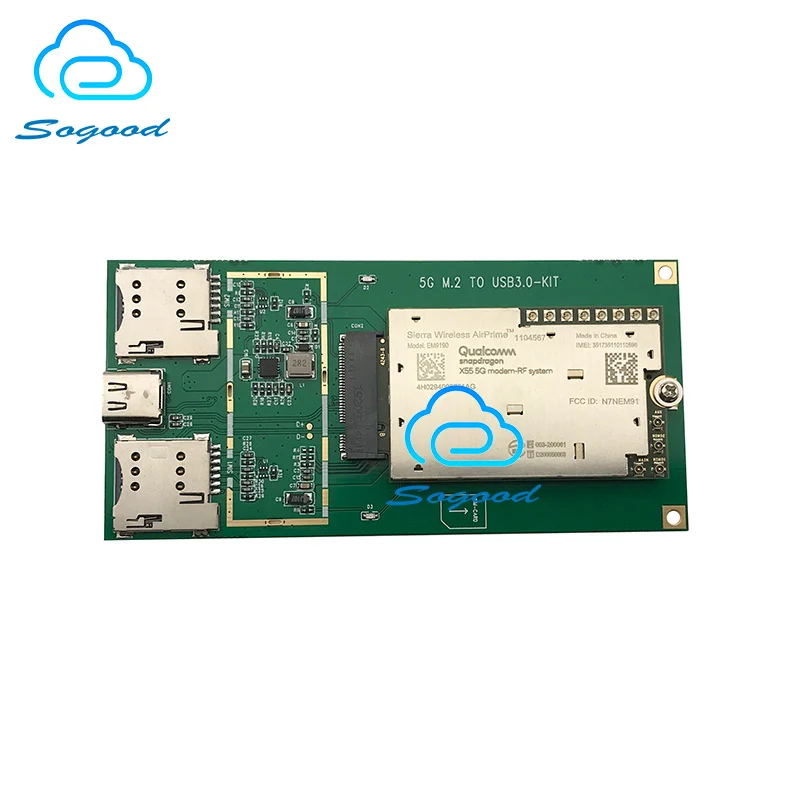 AirPrime EM9190 5G NR Sub-6 GHz и mmWave модуль Qualcomm snapdragon X55 модем AT&ampT (FirstNet) docomo LGU + Telstra Verizon |