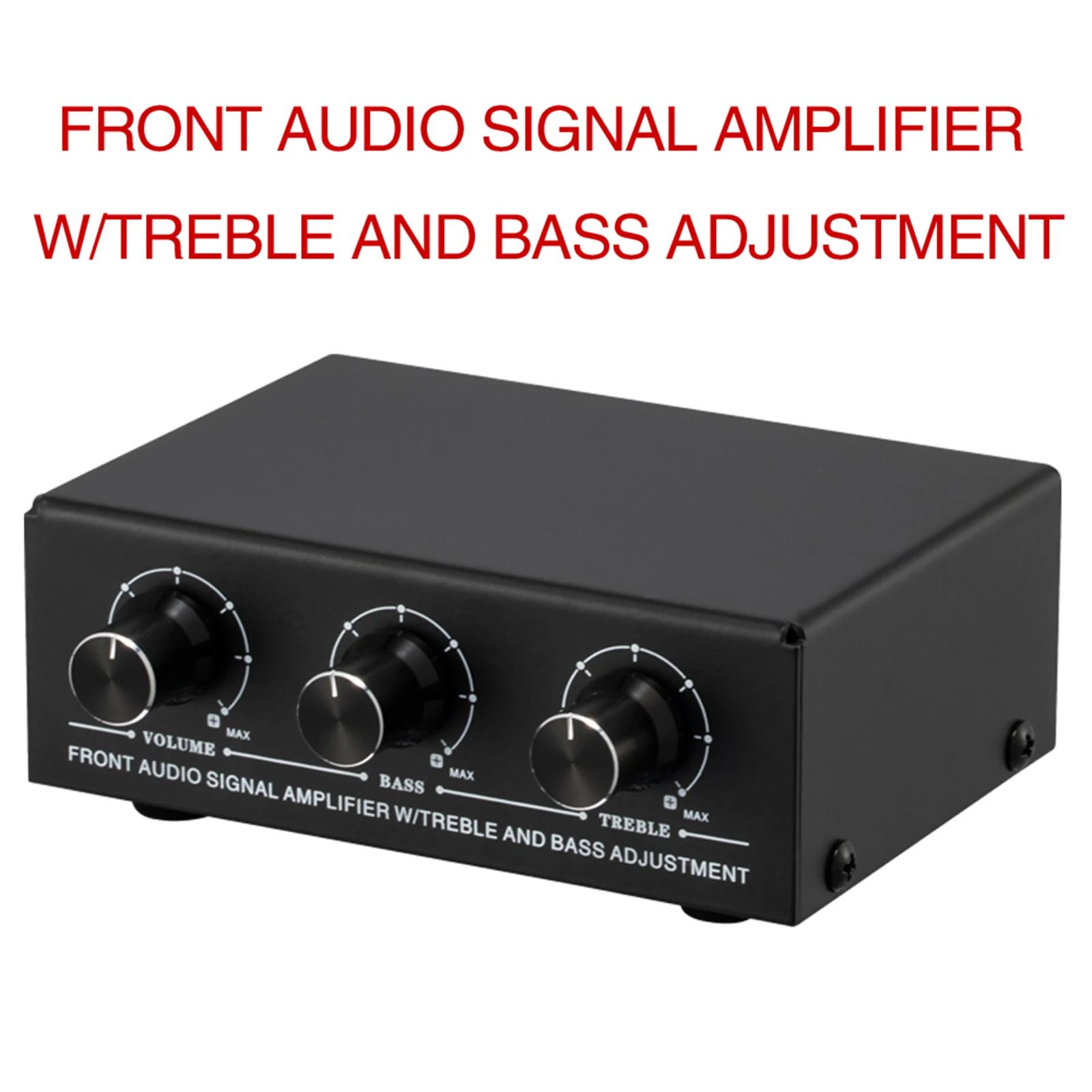 

Front Stereo Sound Amplifier Headphone Speaker Amplifier Booster with Reverb Treble and Bass Adjustment 2-Way Mixer