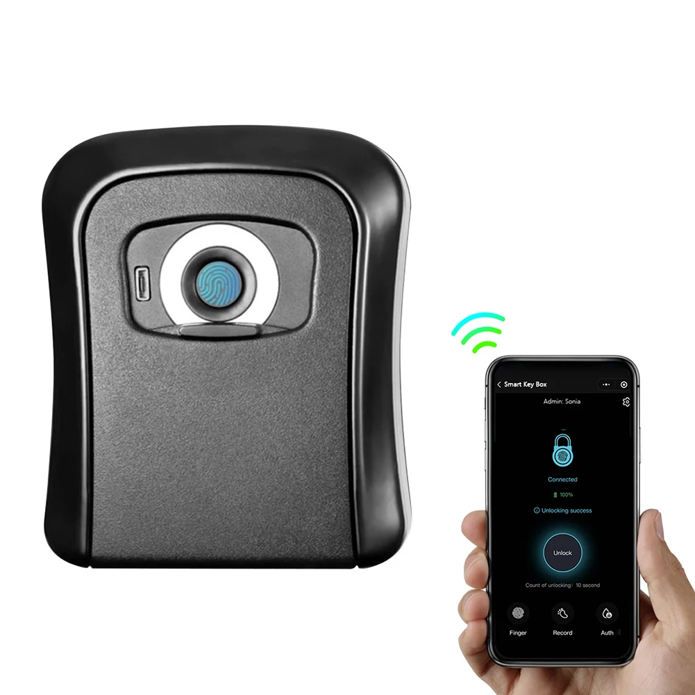 

Ящик для ключей с отпечатком пальца и приложением, 100 дюйма