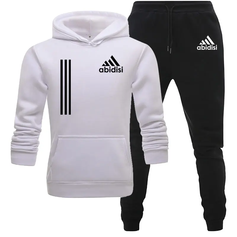 

Tracksuit Men Sets Winter Hoodies Pants 2 Piece Set 2021 Running Hoody Mens Brand Sweatshirt Sport Joggers Sweatpants Suit Male
