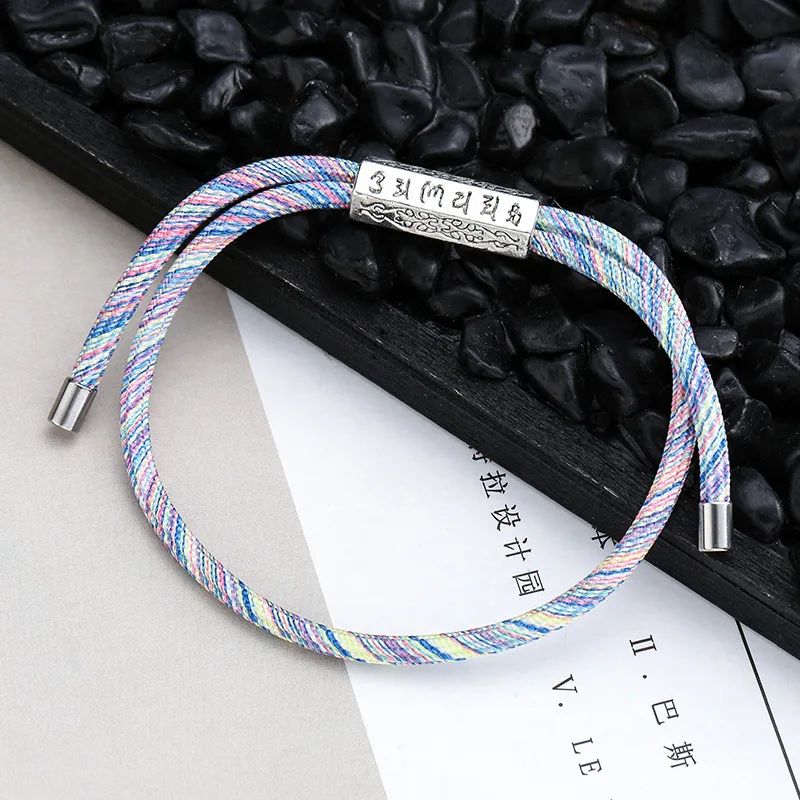 

Six Buddha Character Handmade Rope Bracelet Women Men Design Designer Lucky Bracelet Jewelry