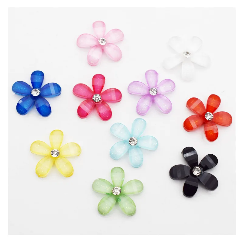 

10 pcs 10/15mm flower resin accessories for jewelry making handmade mobile phone case earrings necklace diy material wholesale