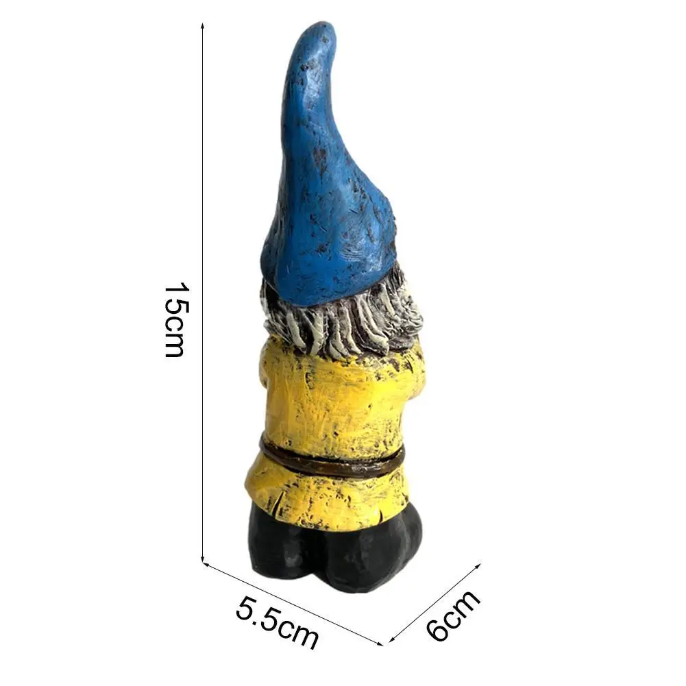 

Horror Dwarf Natural Resin Gardening Ornaments Dwarf Handicraft Scary Movie Hand-made Garden Spoof Decorations
