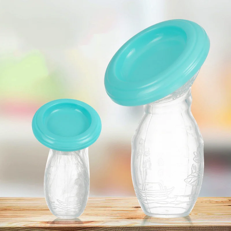 

90ML Baby Feeding Manual Breast Pump Silicone Partner Breast Collector Automatic Correction Breast Milk Pumps BPA Free