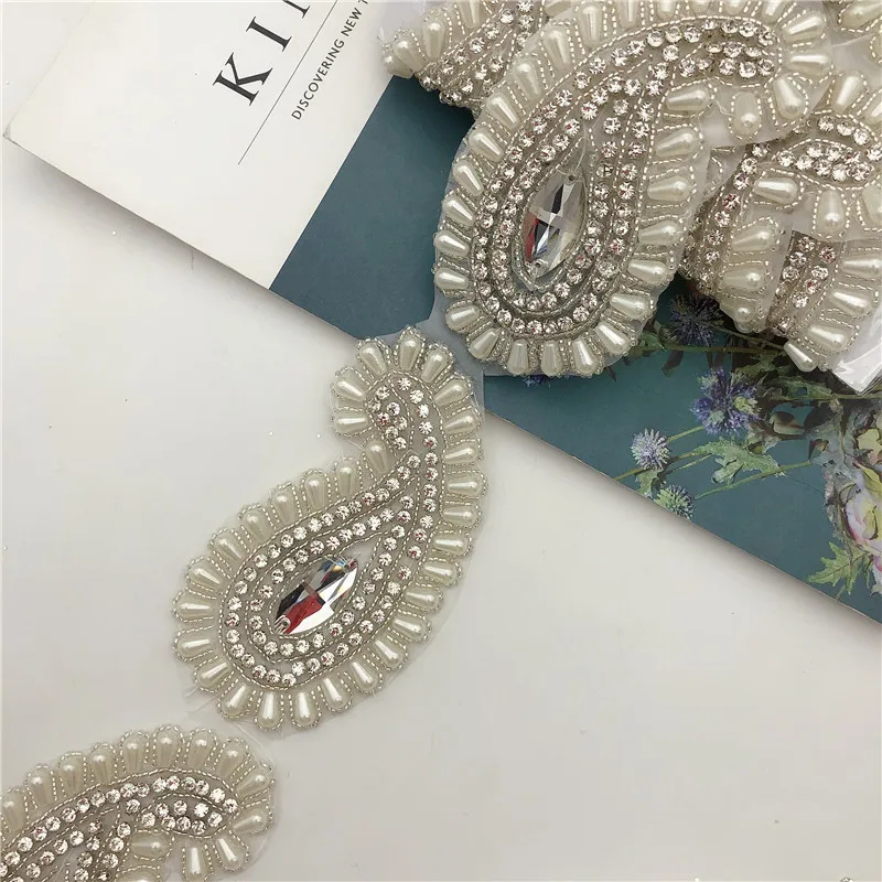 Перламутровый мотив стразы горячей фиксации Стразы Лента с s железные аппликации