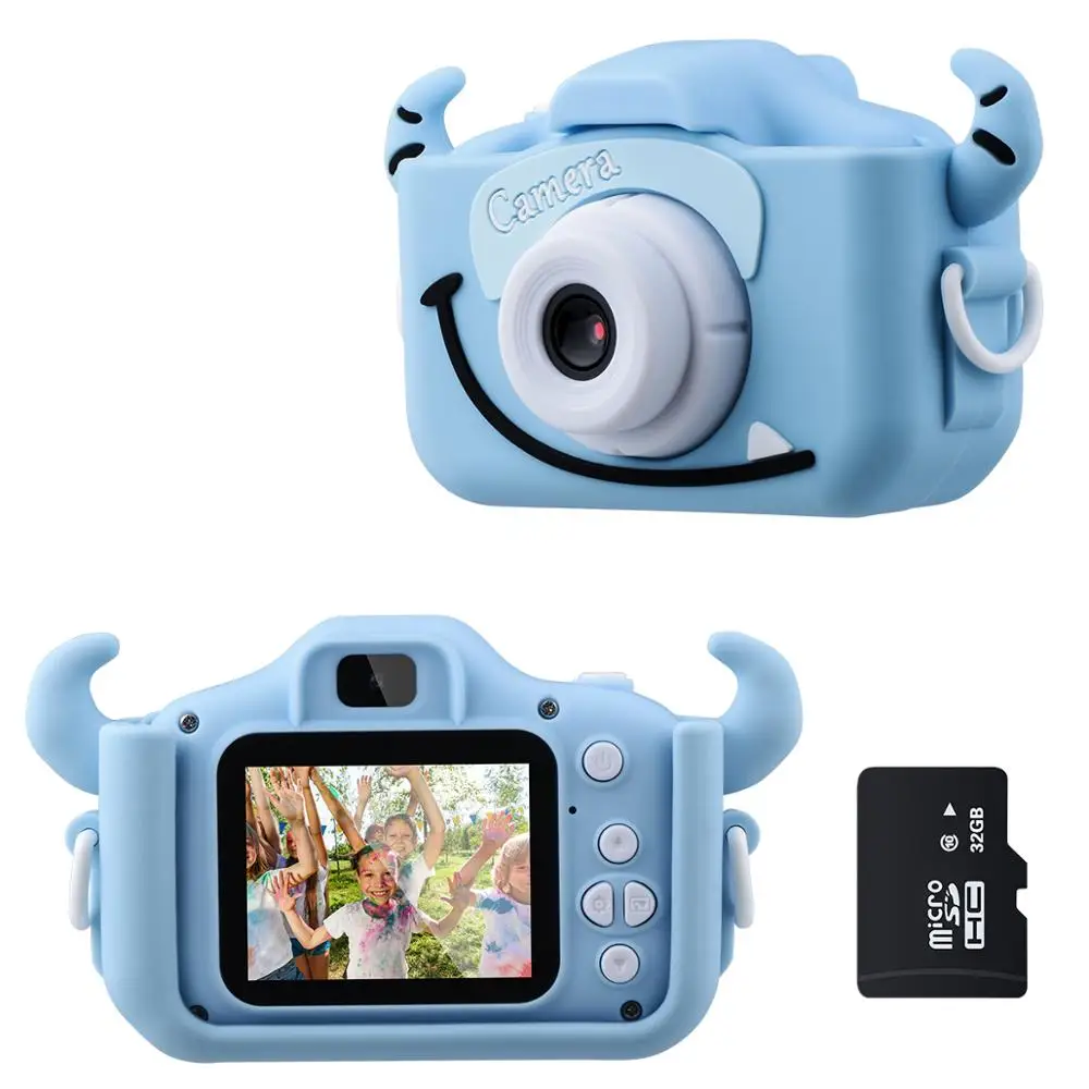 

Kids Digital Camera 1080P HD2.0 Inches Color Screen Dual Selfie Video Game Children Camera 600mah battery Toy Gifts #R40