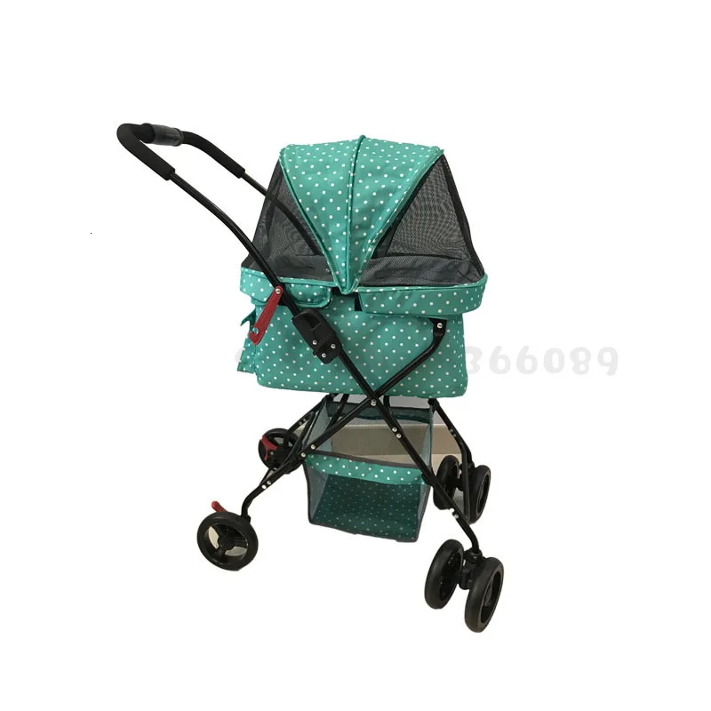 

Pet Stroller Small Dog Light Foldable Closed Wave Point Export Taiwan Caster Cat Cart