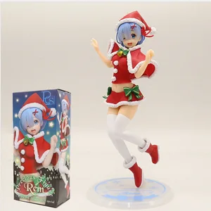 23 см аниме Re: жизнь в другой мир от нуля Rem рисунок Рождество версия красивая девушка фигурку модель игрушки украшения