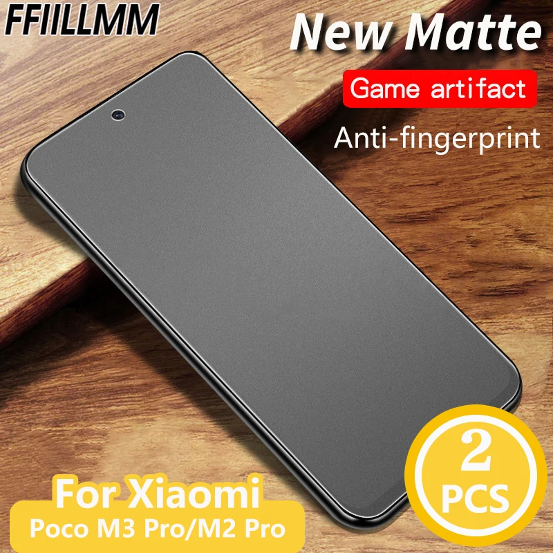 2 шт./лот матовая защитная пленка из закаленного стекла для Xiaomi Poco M3 M2 Pro 5G экранные протекторы для Mi Poco X3 Pro X3 NFC X2 защитная пленка на стекло моб...