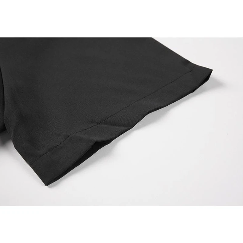 

2021 Summer Blazer Dress Women Vintage Short Sleeve New Korean Punk Loose Fashion Harajuku Streetwear Black Gothic Dress