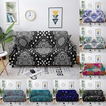 Bohemian Mandala Sofa Cover For Living Room Elastic Corner Sofa Cover Chaise Longue Sectional Couch Cover Sofa Protector 1-4Seat