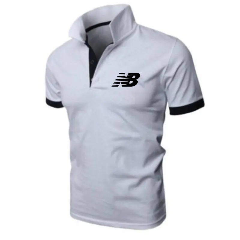 

2021 New Summer Is The Boss Short-Sleeved Polo Shirt Mens Business Lapel Fashion Casual Slim Breathable Letters British Couple